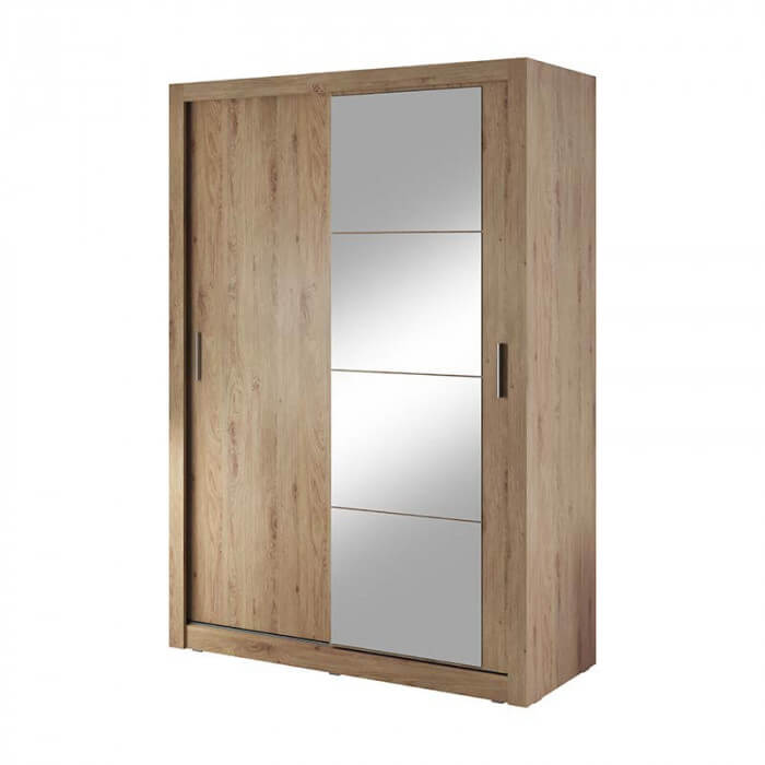 Armoire Coulissante 2 Portes ARTI-04 Chêne Shetland, Miroir