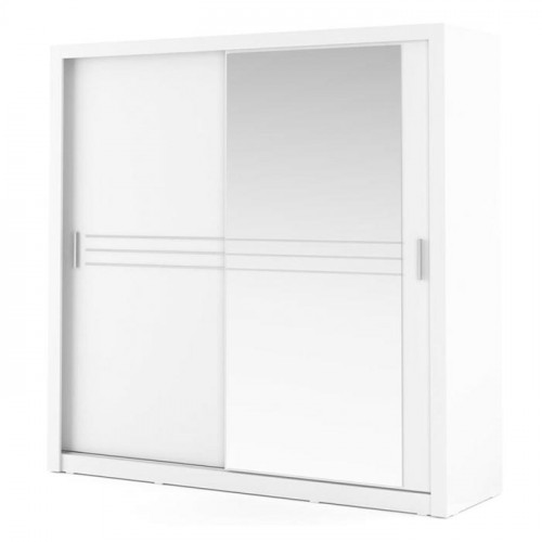 Armoire coulissante blanche 2 portes IDEA ID-12 avec miroir