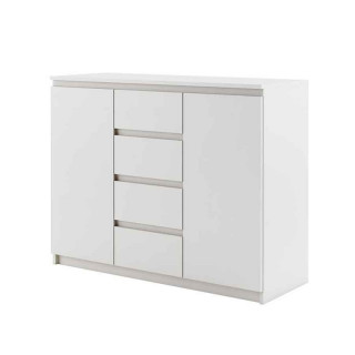 KARLA Meuble 4 cases décor Blanc avec grand tiroir - Discount Sénégal