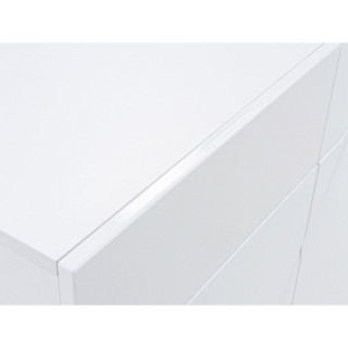 Commode 3 portes avec tiroirs FUTURA en blanc brillant