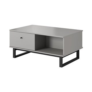 Table basse avec tiroir AVIO en gris style loft