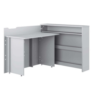 Bureau modulable couleur gris spécial home office version gauche
