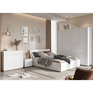 Chambre complète FUTURA avec lit 180x200 + commode + armoire + chevets