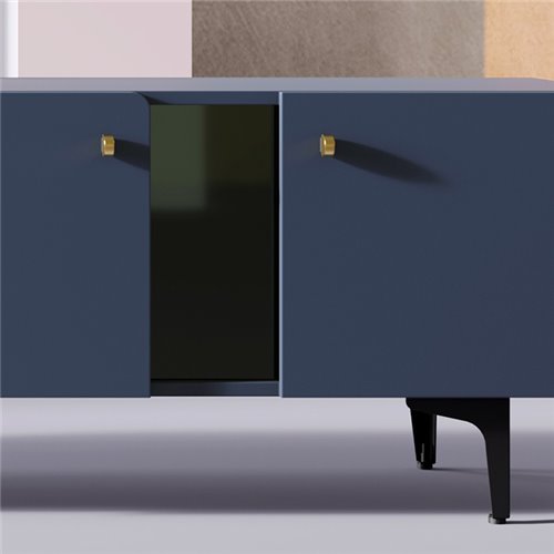 Détail meuble TV SALVIA bleu