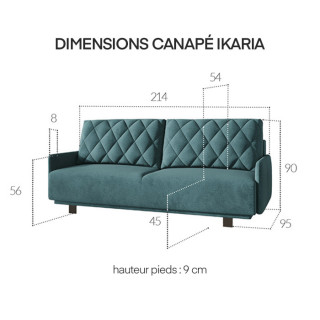 Dimensions canapé IKARIA